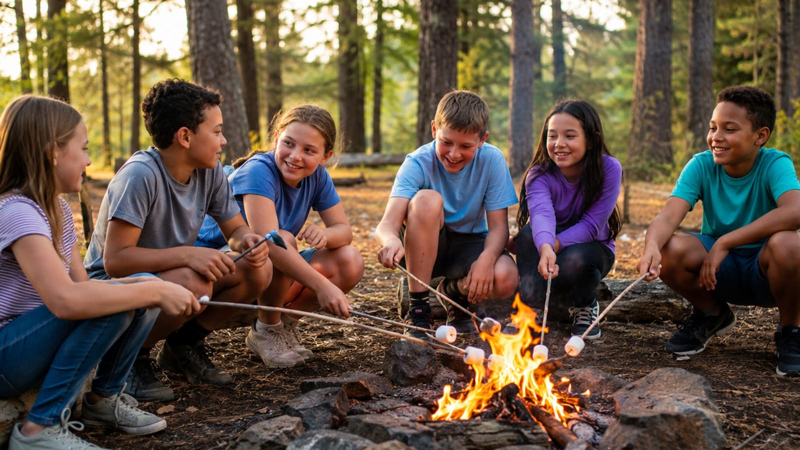 Children taking part in activities at Camp Good Grief