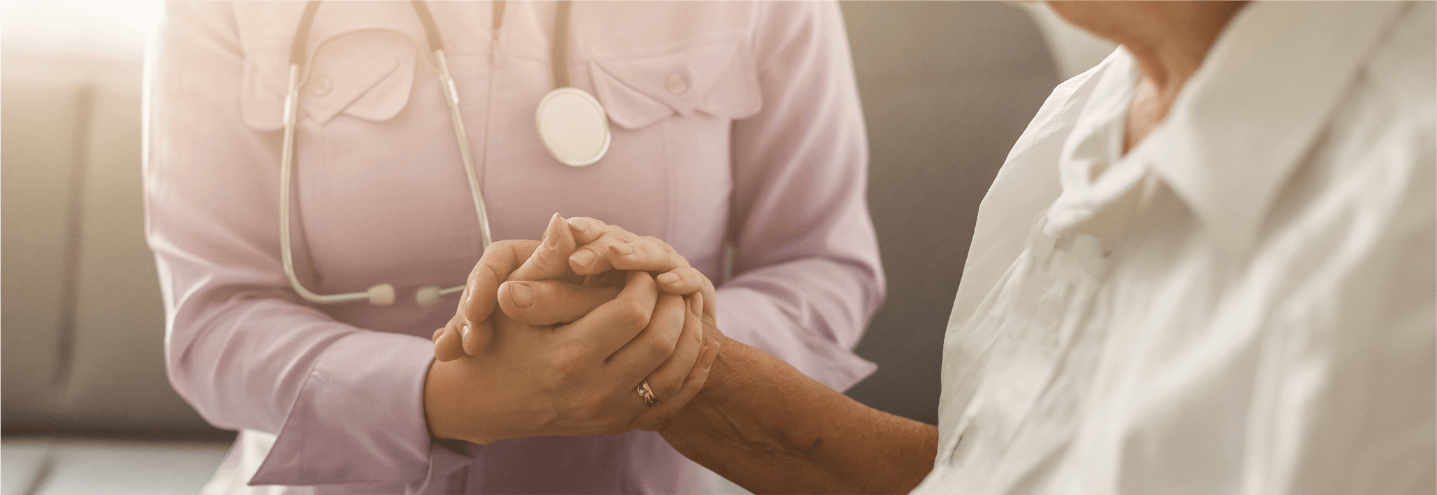 Family caregiver checking in on a loved one at home