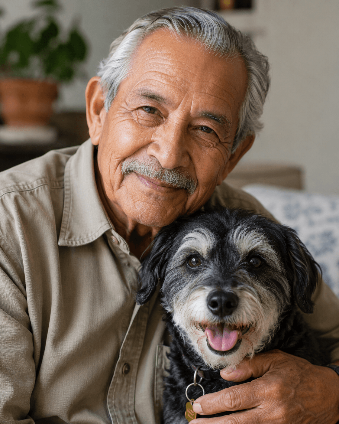 A beloved dog supported through the Treasured Pets program