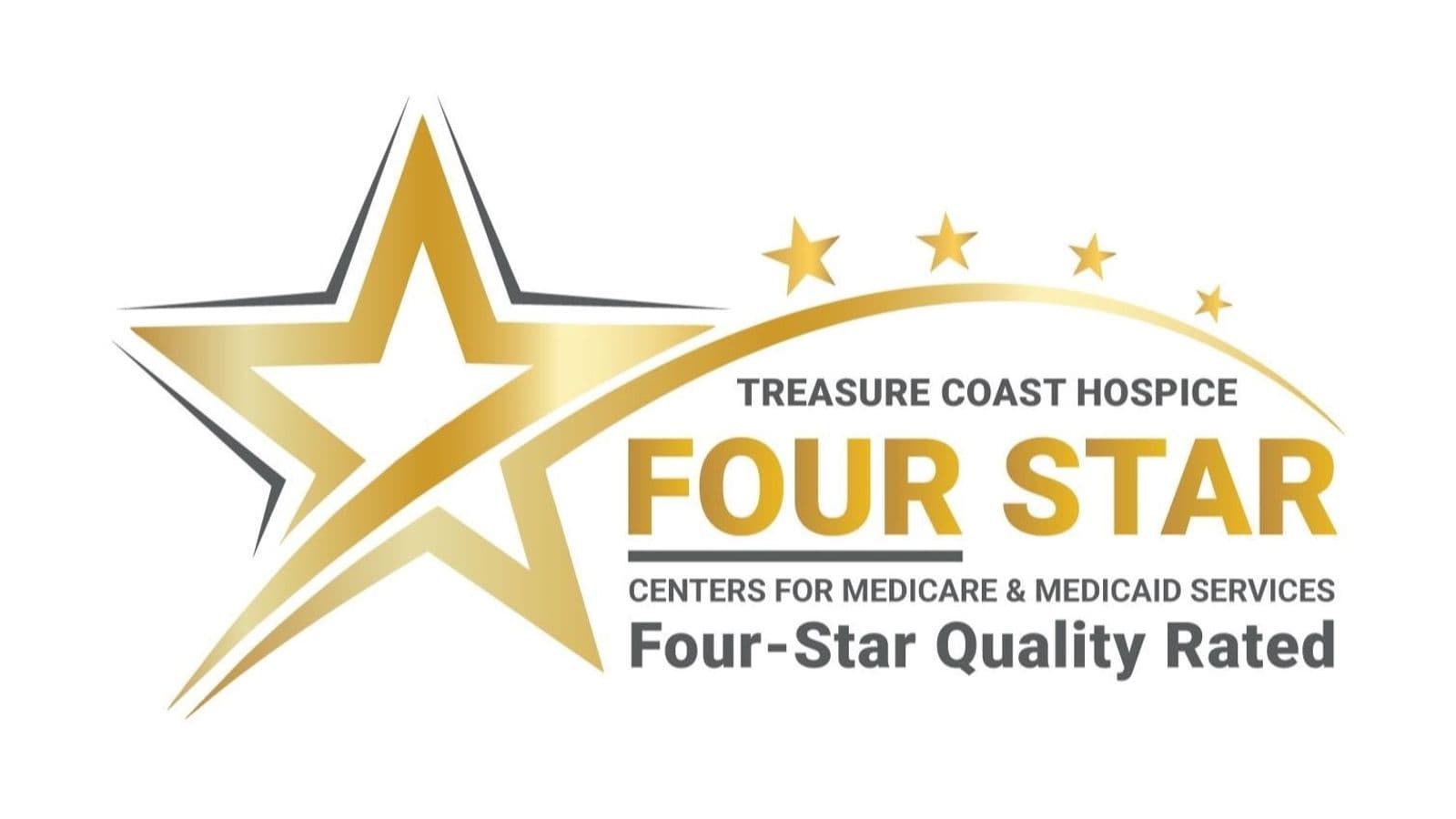 Treasure Coast Hospice four-star quality rating badge from the Centers for Medicare and Medicaid Services