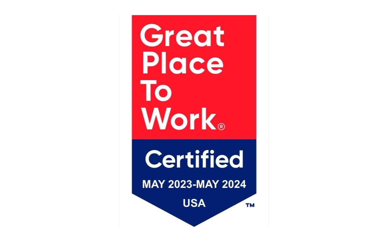 Great Place To Work Certified badge, May 2023 to May 2024