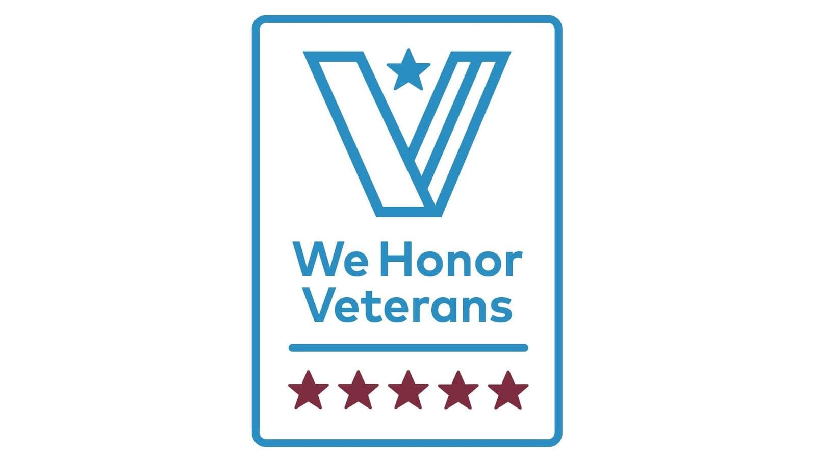 We Honor Veterans Level 5 partner badge with five stars