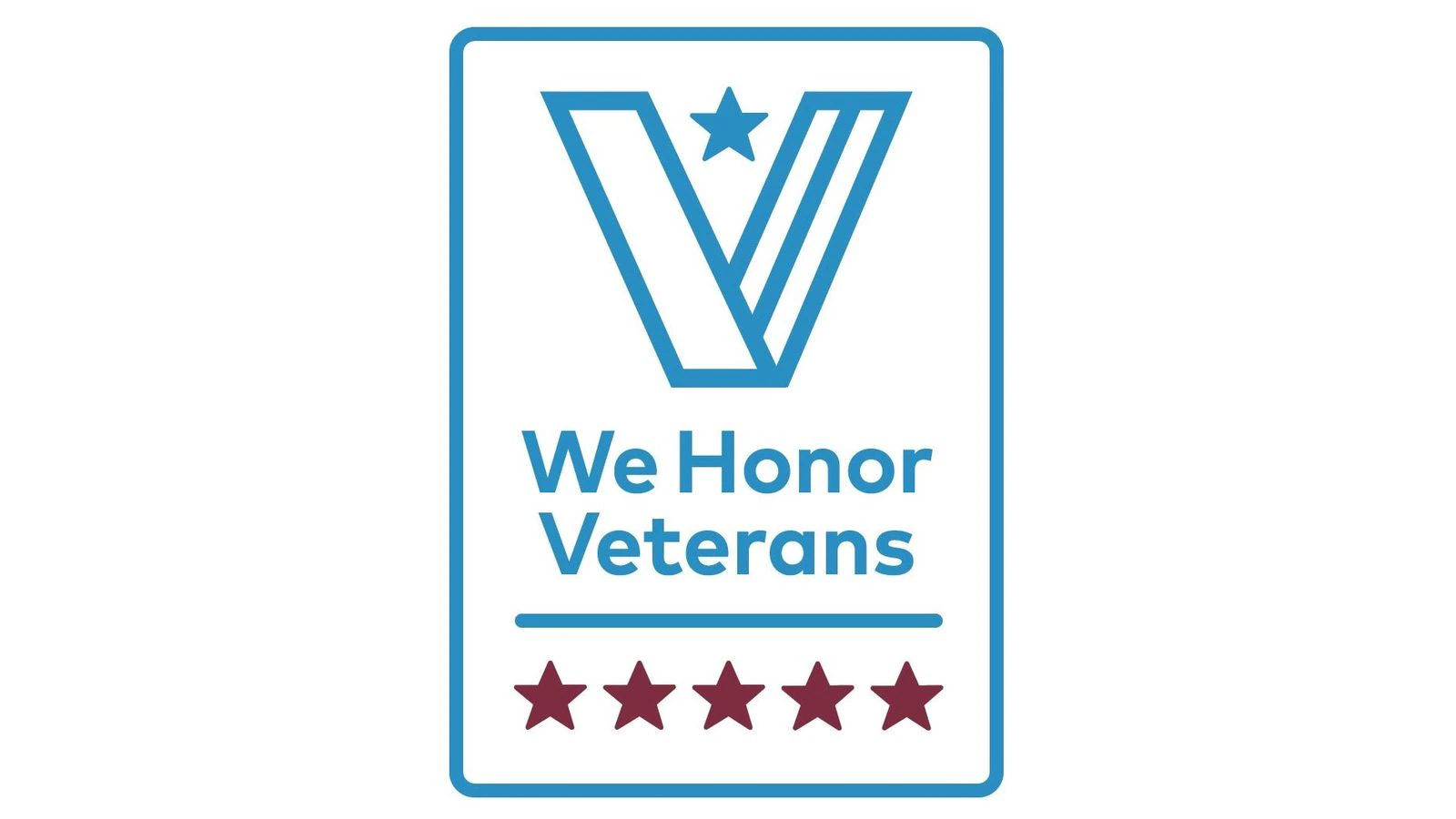 We Honor Veterans Level 5 partner badge with five stars