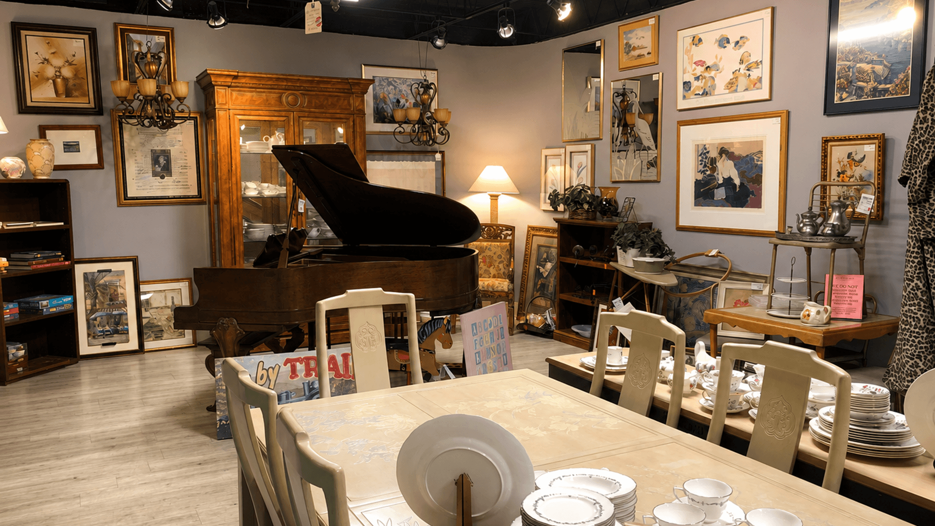 Inside a Treasure Coast Hospice thrift boutique, with donated goods on display